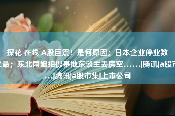 探花 在线 A股巨震！是何原因；日本企业停业数目创十年来之最；东北雨姐拍摄基地东谈主去房空……|腾讯|a股市集|上市公司