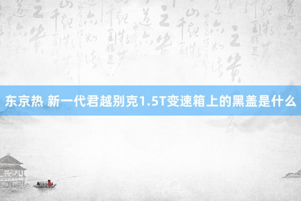 东京热 新一代君越别克1.5T变速箱上的黑盖是什么